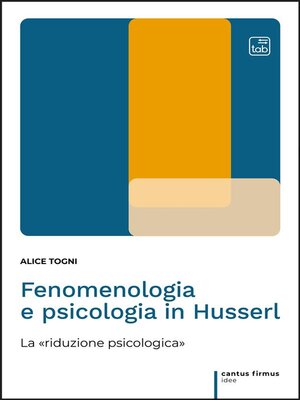 cover image of Fenomenologia e psicologia in Husserl